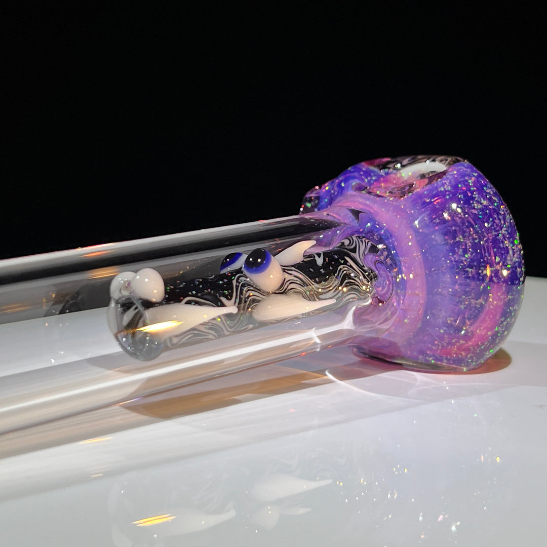 Purple Wig Wag Crushed Opal Dragon Glass Pipe Gus Glass   