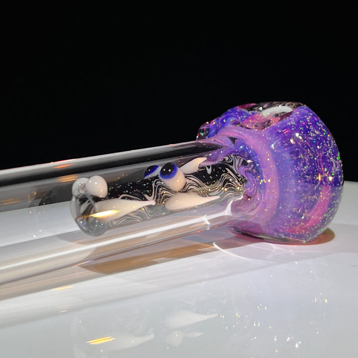 Purple Wig Wag Crushed Opal Dragon Glass Pipe Gus Glass   