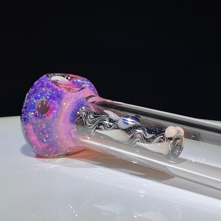 Purple Wig Wag Crushed Opal Dragon Glass Pipe Gus Glass   