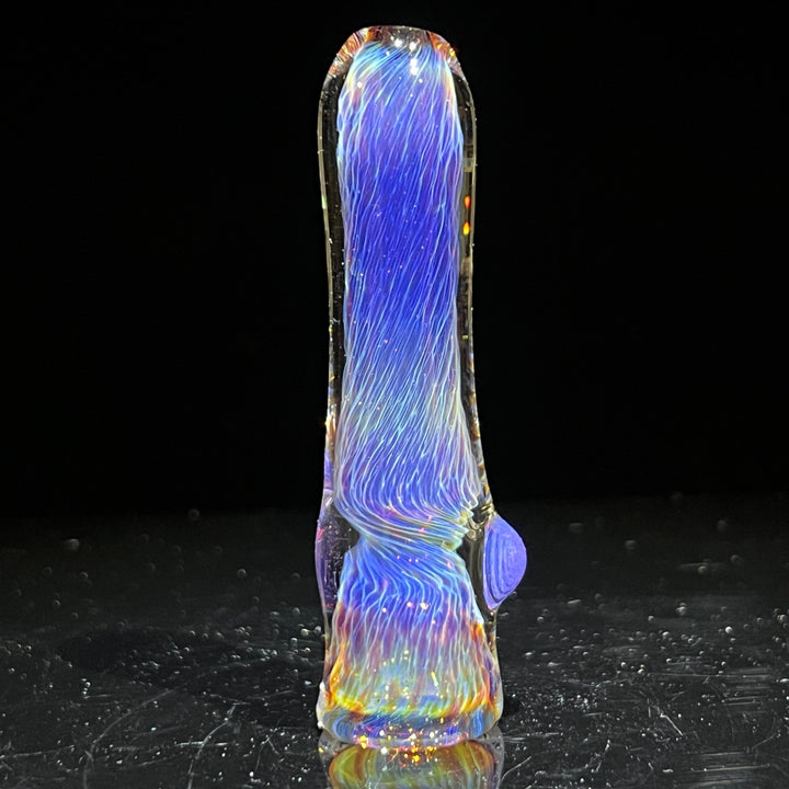 Thick Purple Chillum Glass Pipe Chuck Glass   