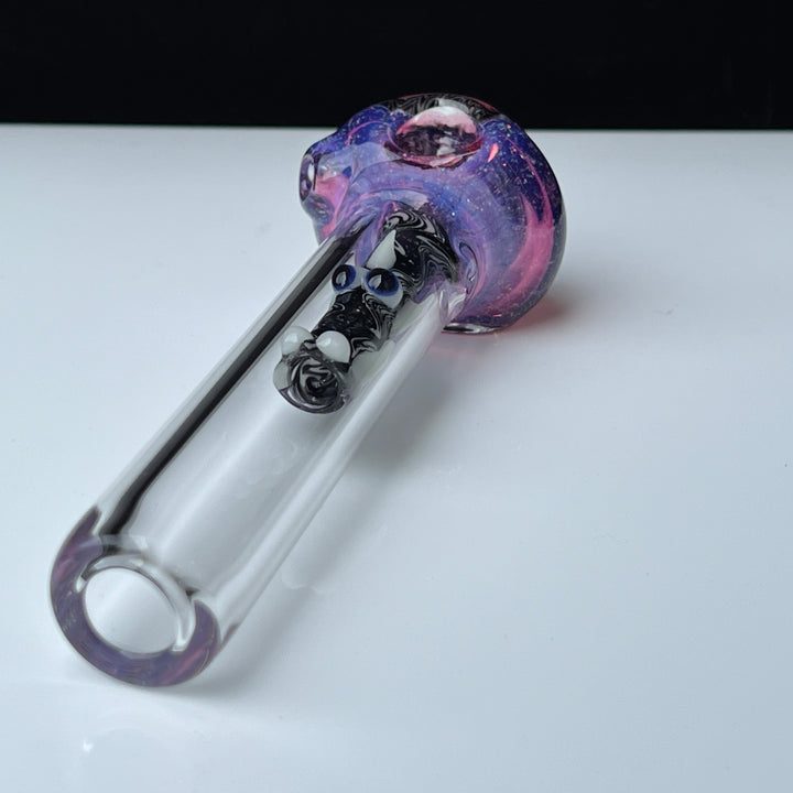 Purple Wig Wag Crushed Opal Dragon Glass Pipe Gus Glass   