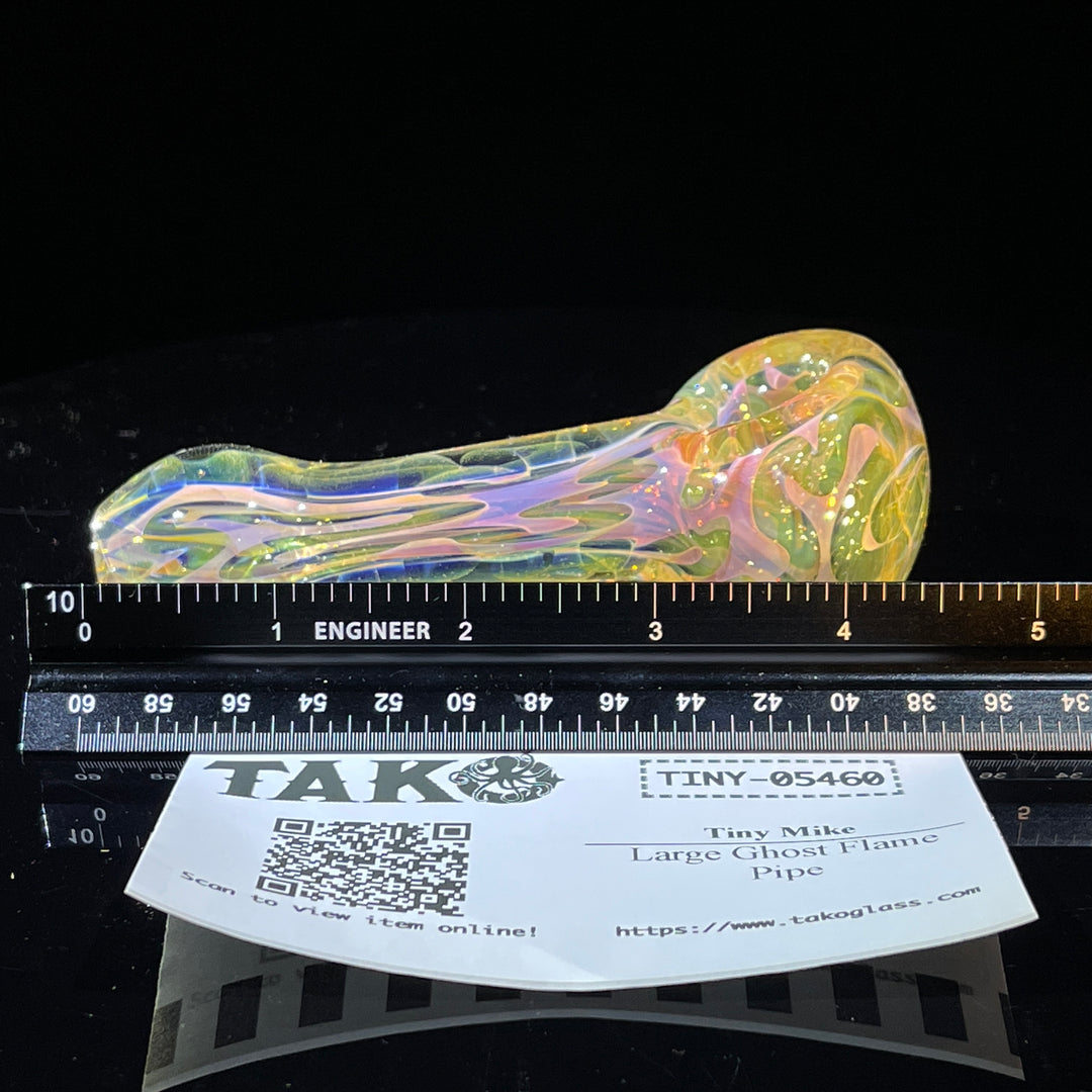 Large Ghost Flame Pipe Glass Pipe Tiny Mike   