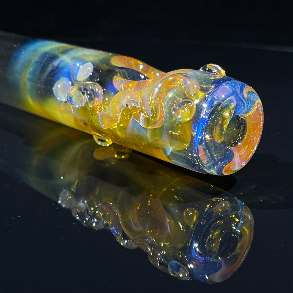 11.5" Fumed Squiggle Steamroller Glass Pipe Beezy Glass