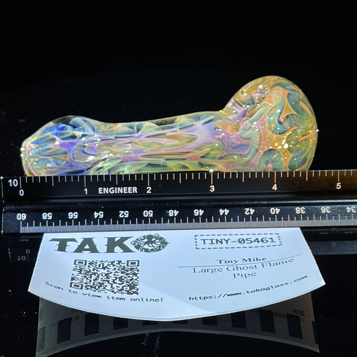 Large Ghost Flame Pipe Glass Pipe Tiny Mike   