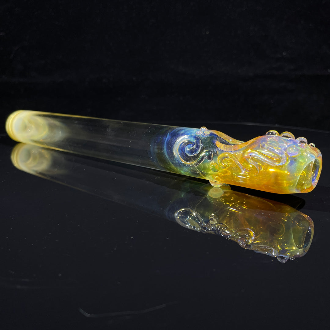 11.5" Fumed Squiggle Steamroller Glass Pipe Beezy Glass