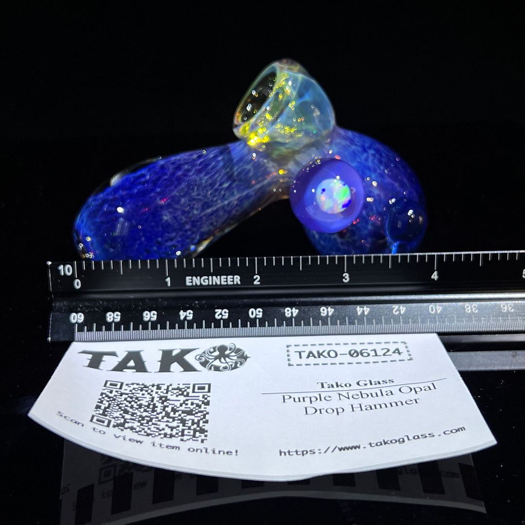 Purple Nebula Opal Drop Hammer Glass Pipe Tako Glass   