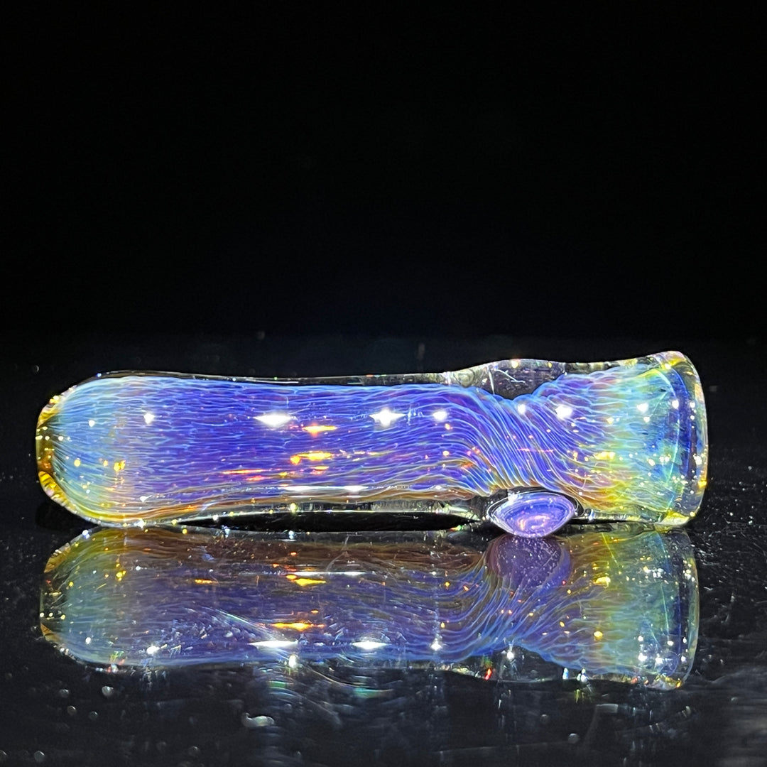 Thick Purple Chillum Glass Pipe Chuck Glass   