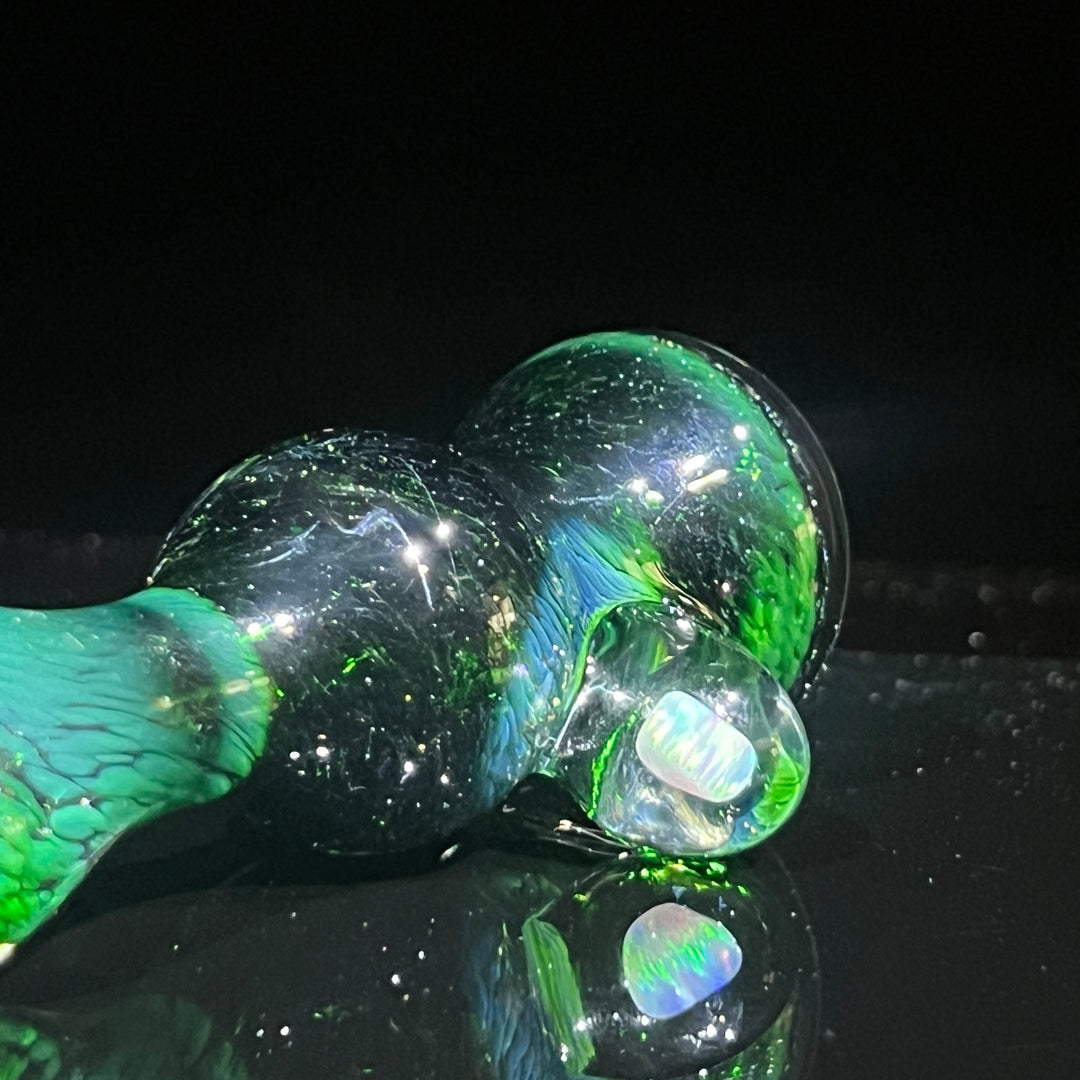 Experimental Green Opal Chillum Glass Pipe Beezy Glass