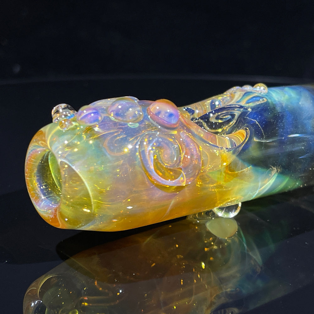 11.5" Fumed Squiggle Steamroller Glass Pipe Beezy Glass