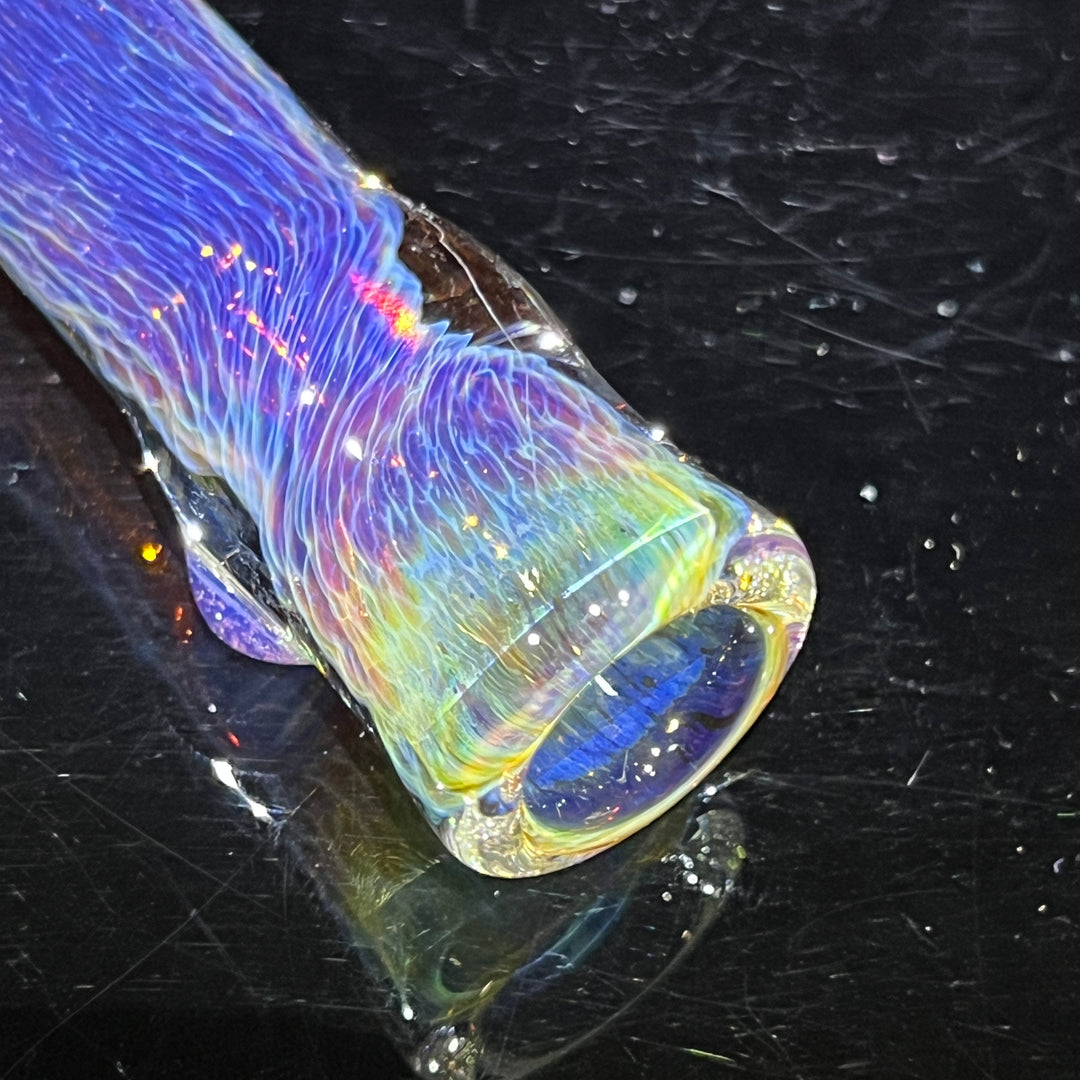 Thick Purple Chillum Glass Pipe Chuck Glass   