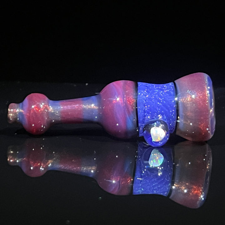 Purple Crushed Opal Chillum Glass Pipe Beezy Glass