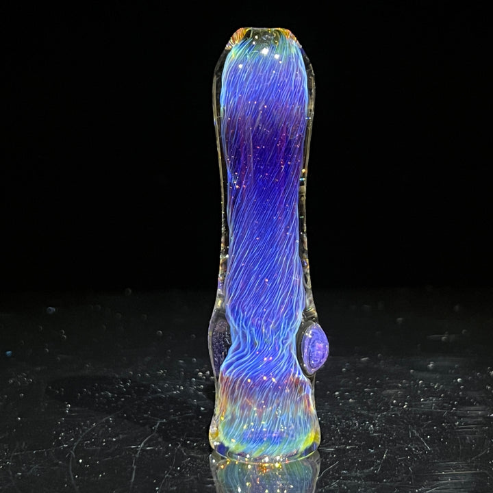 Thick Purple Chillum Glass Pipe Chuck Glass   