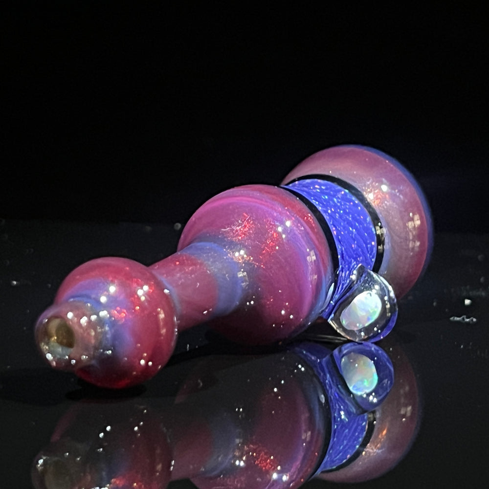 Purple Crushed Opal Chillum Glass Pipe Beezy Glass