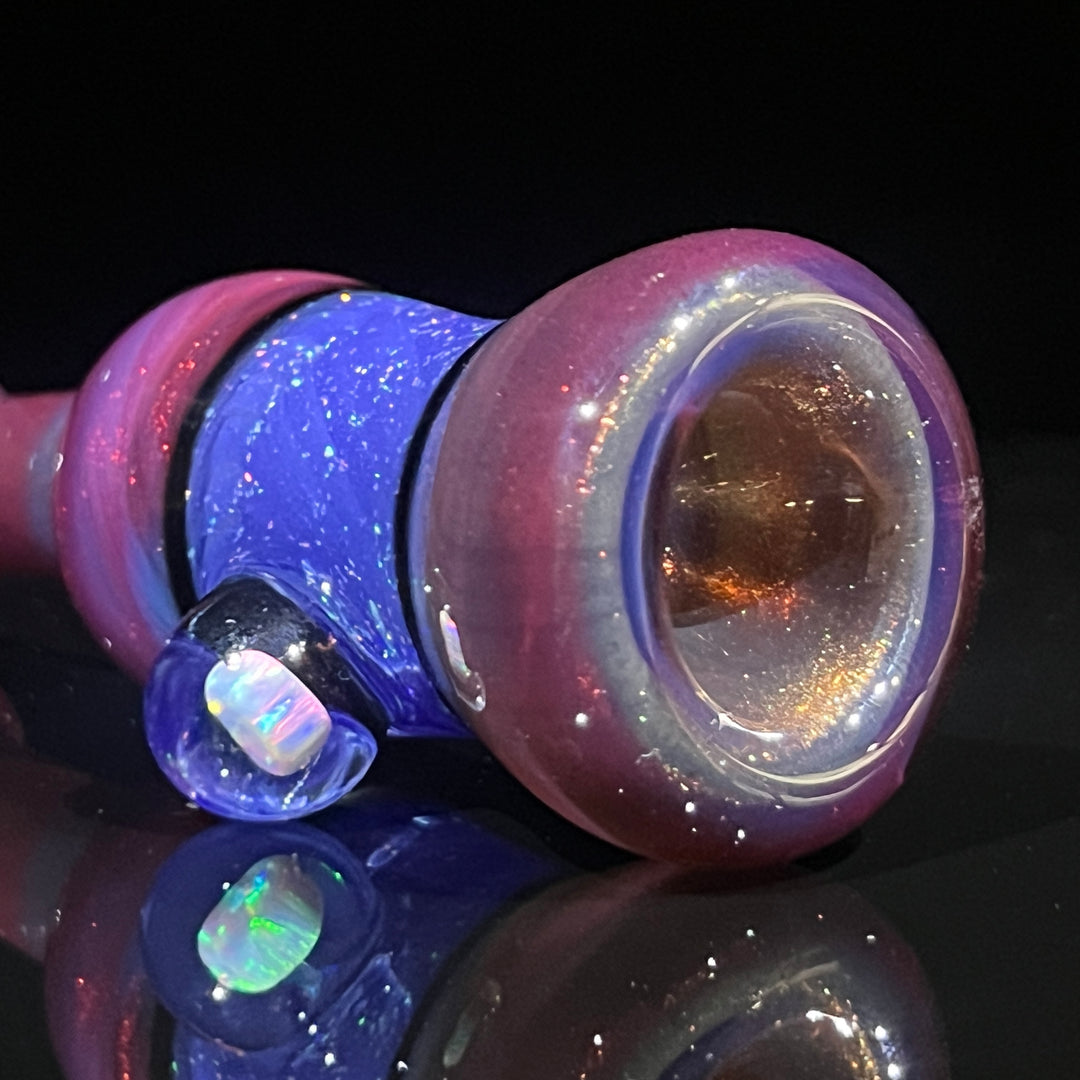 Purple Crushed Opal Chillum Glass Pipe Beezy Glass