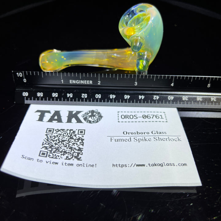 Fumed Spike Sherlock Glass Pipe Orosboro Glass   