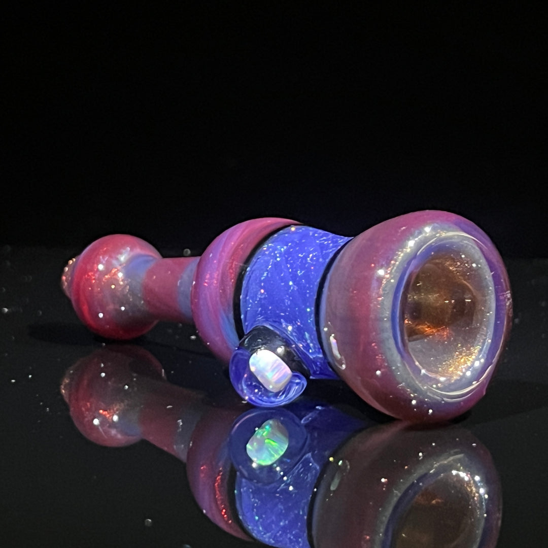 Purple Crushed Opal Chillum Glass Pipe Beezy Glass