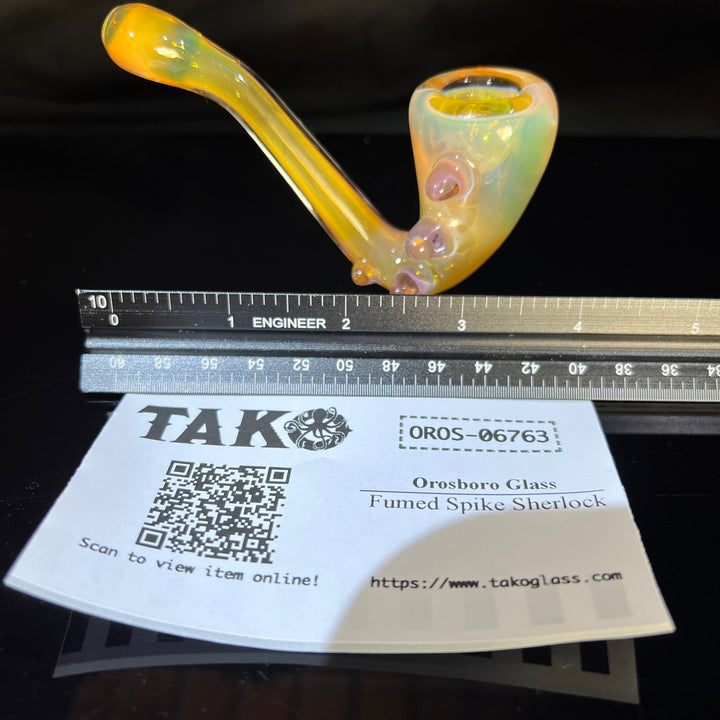 Fumed Spike Sherlock Glass Pipe Orosboro Glass   