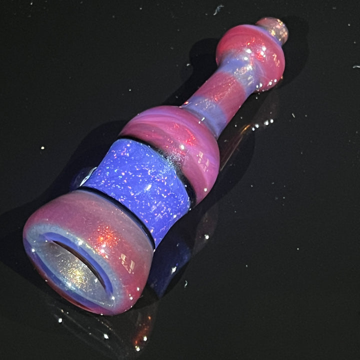 Purple Crushed Opal Chillum Glass Pipe Beezy Glass