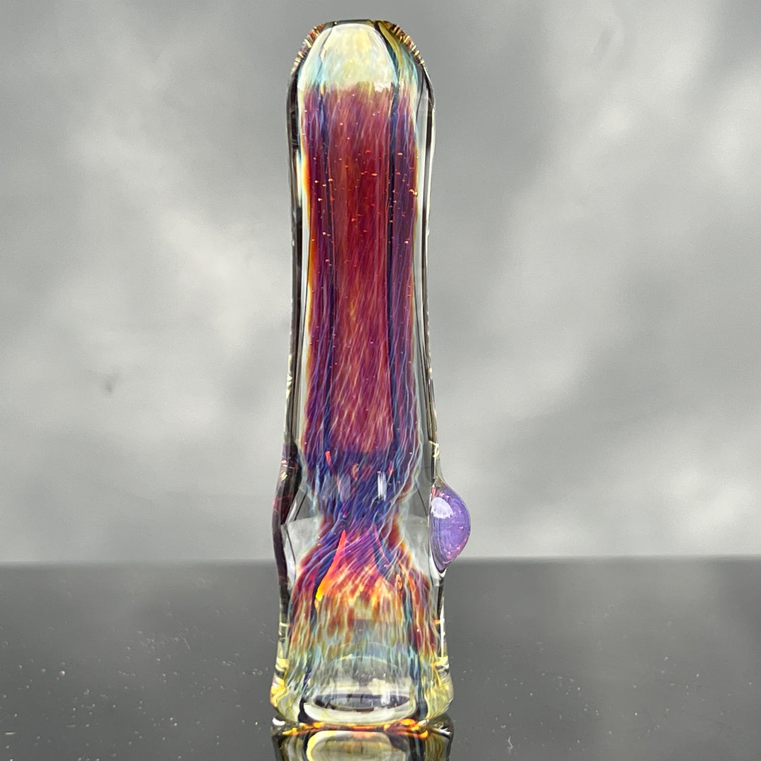 Thick Purple Chillum Glass Pipe Chuck Glass   