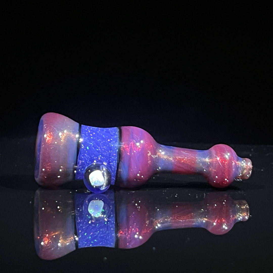 Purple Crushed Opal Chillum Glass Pipe Beezy Glass