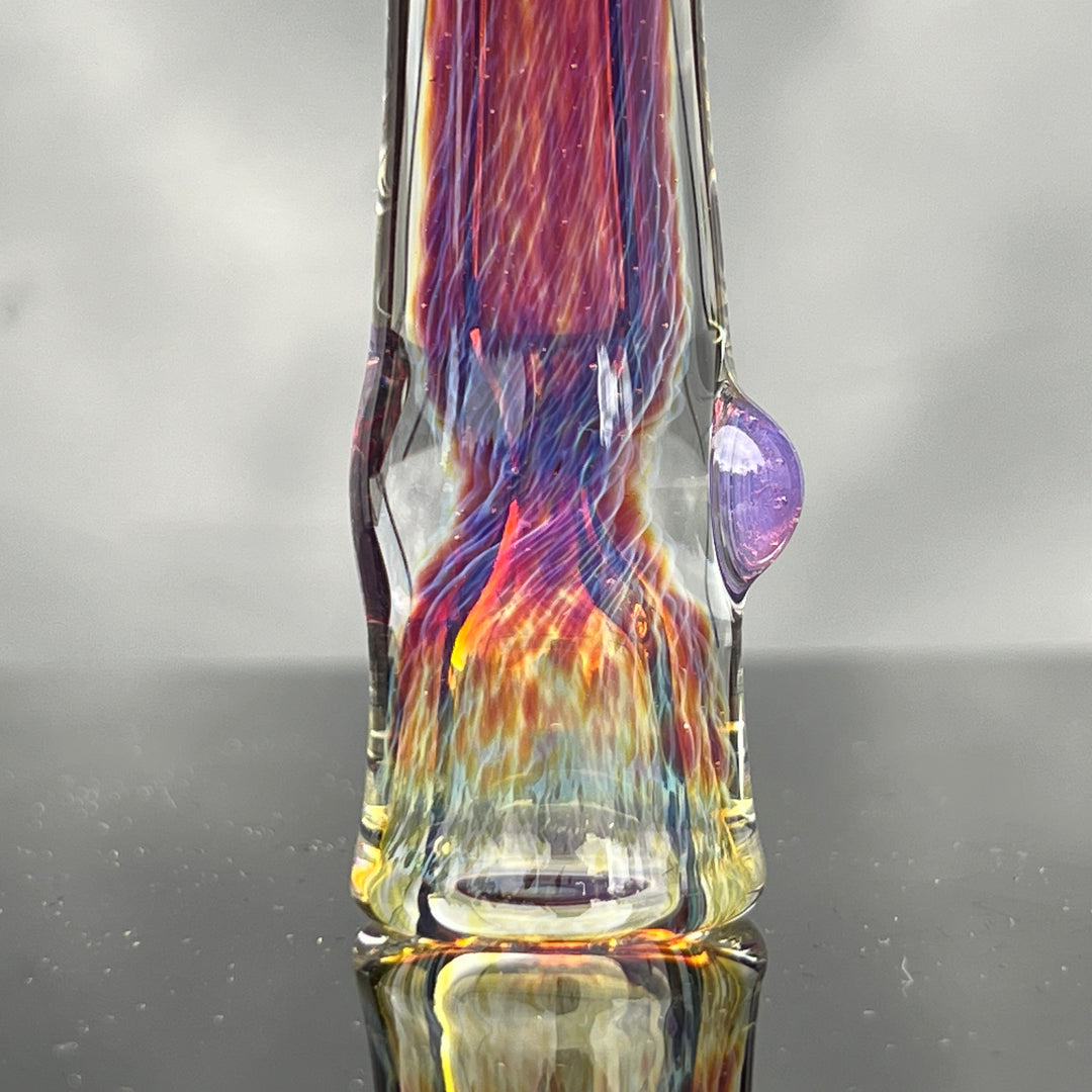 Thick Purple Chillum Glass Pipe Chuck Glass   