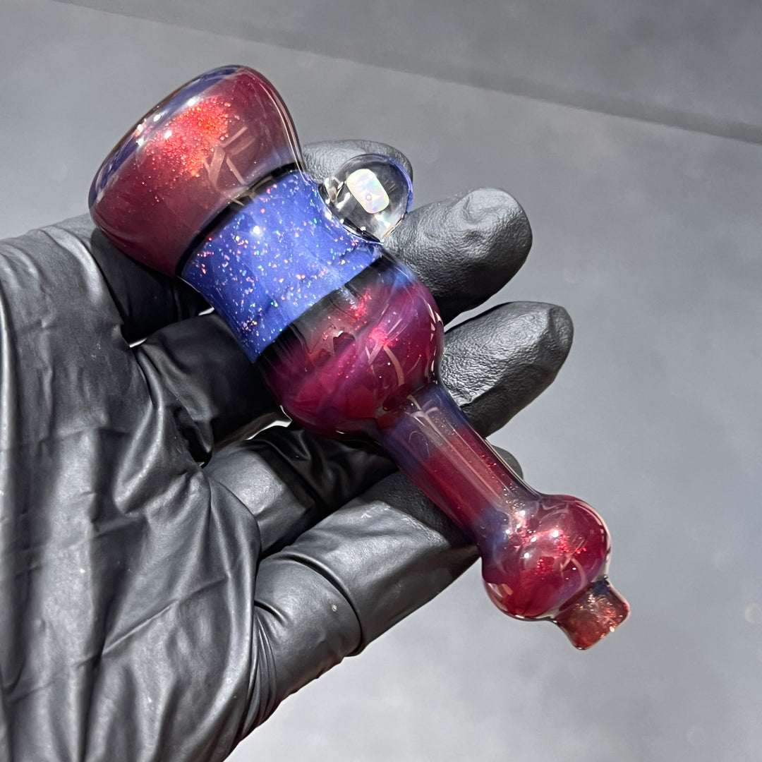 Purple Crushed Opal Chillum Glass Pipe Beezy Glass