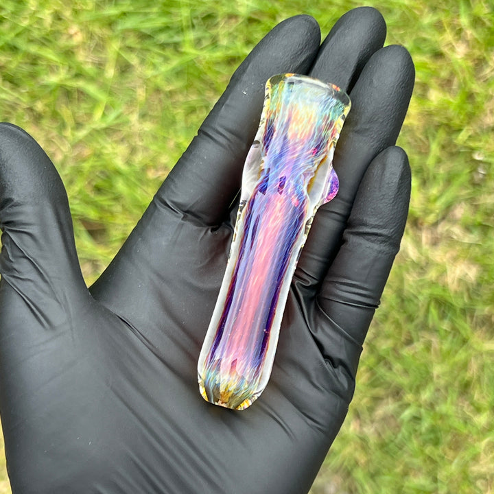 Thick Purple Chillum Glass Pipe Chuck Glass   