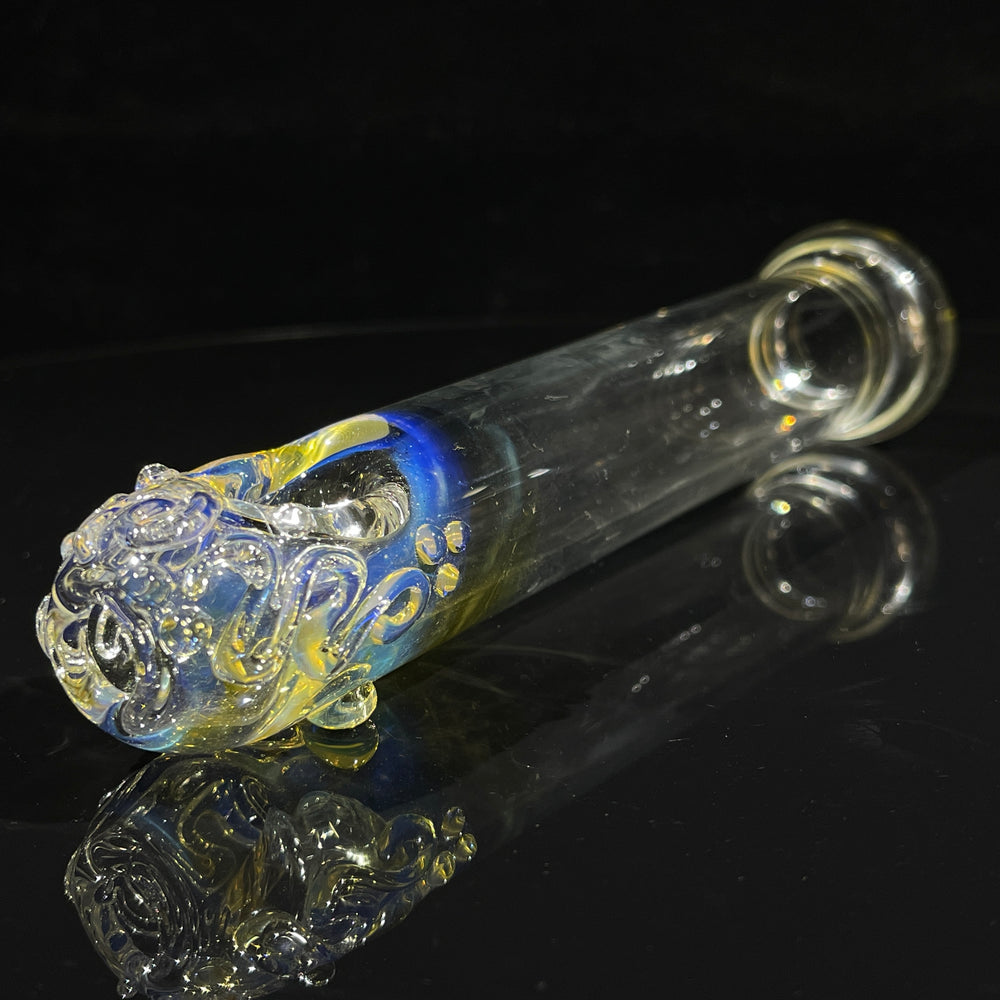 7.5" Fumed Squiggle Steamroller Glass Pipe Beezy Glass