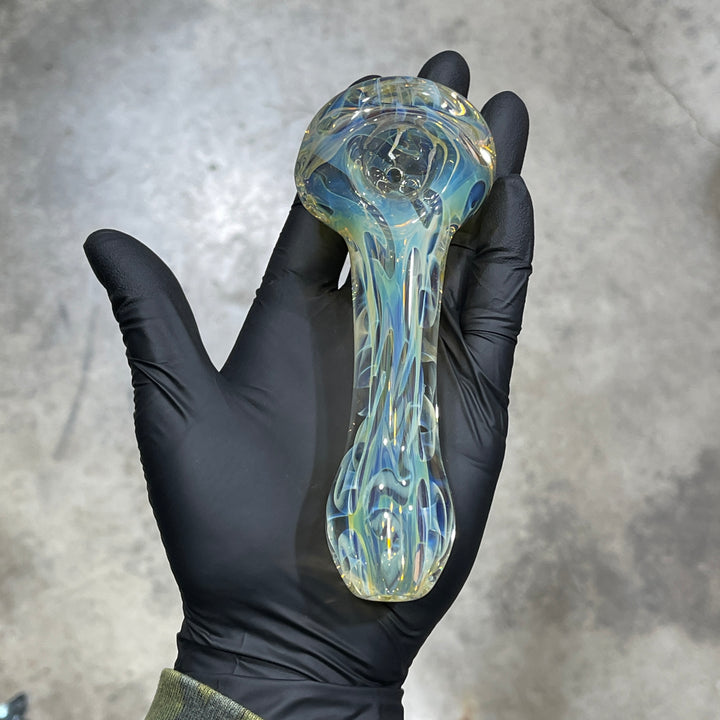 Large Ghost Flame Pipe Glass Pipe Tiny Mike   