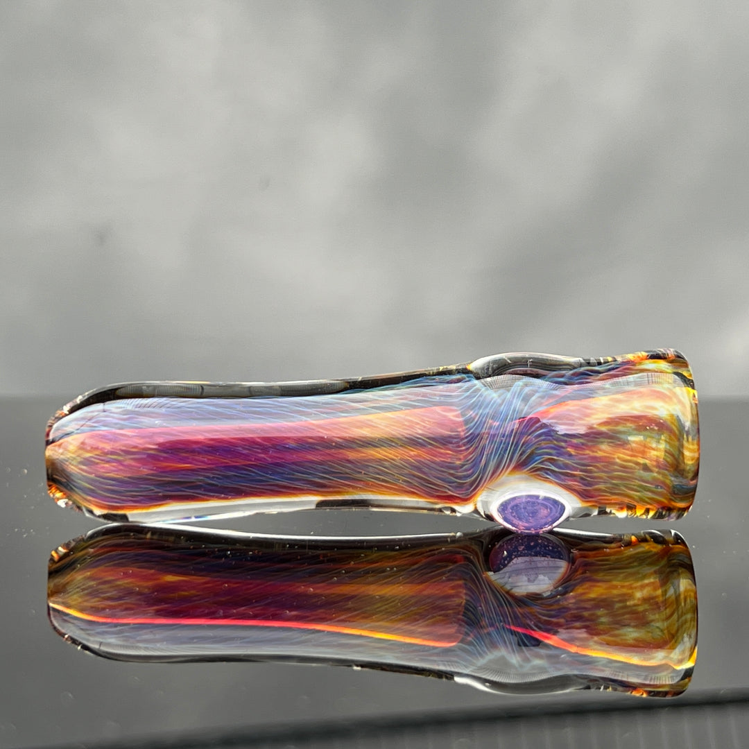 Thick Purple Chillum Glass Pipe Chuck Glass   