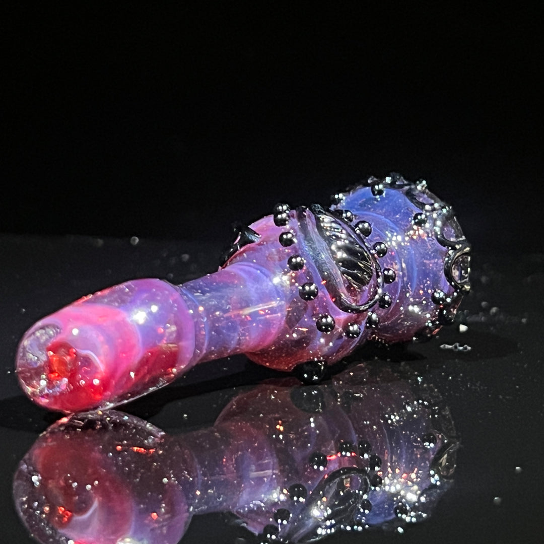 Purple Abstract Design Chillum Glass Pipe Beezy Glass