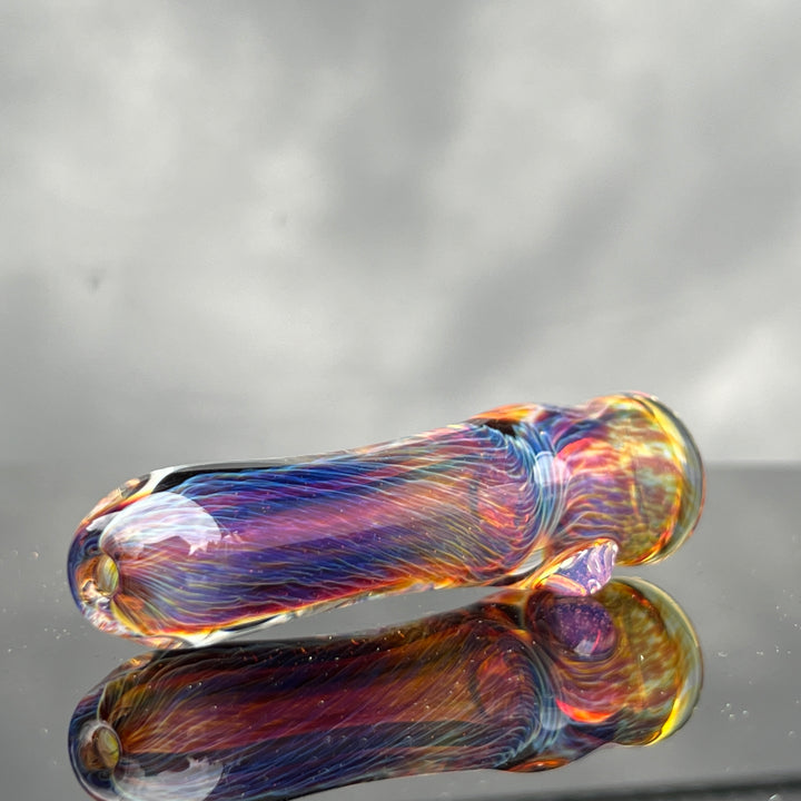 Thick Purple Chillum Glass Pipe Chuck Glass   