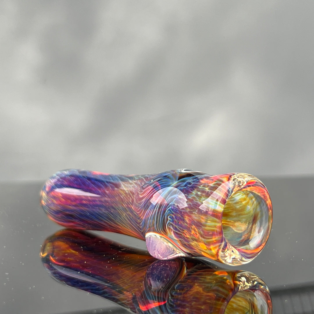 Thick Purple Chillum Glass Pipe Chuck Glass   