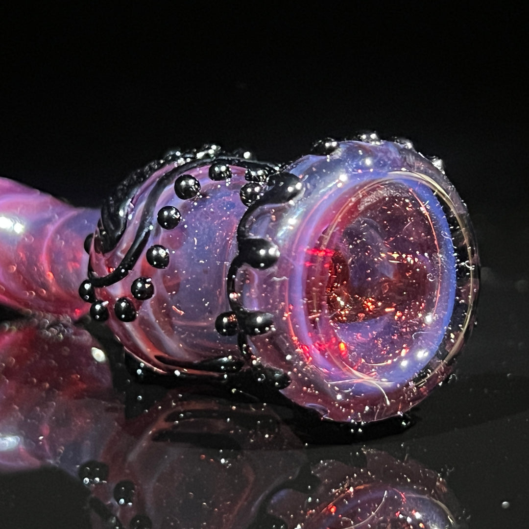 Purple Abstract Design Chillum Glass Pipe Beezy Glass