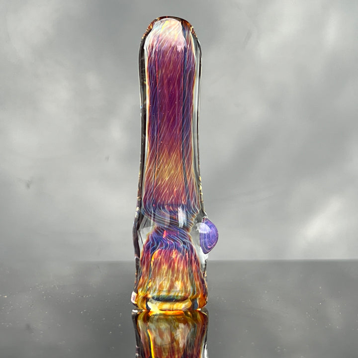 Thick Purple Chillum Glass Pipe Chuck Glass   