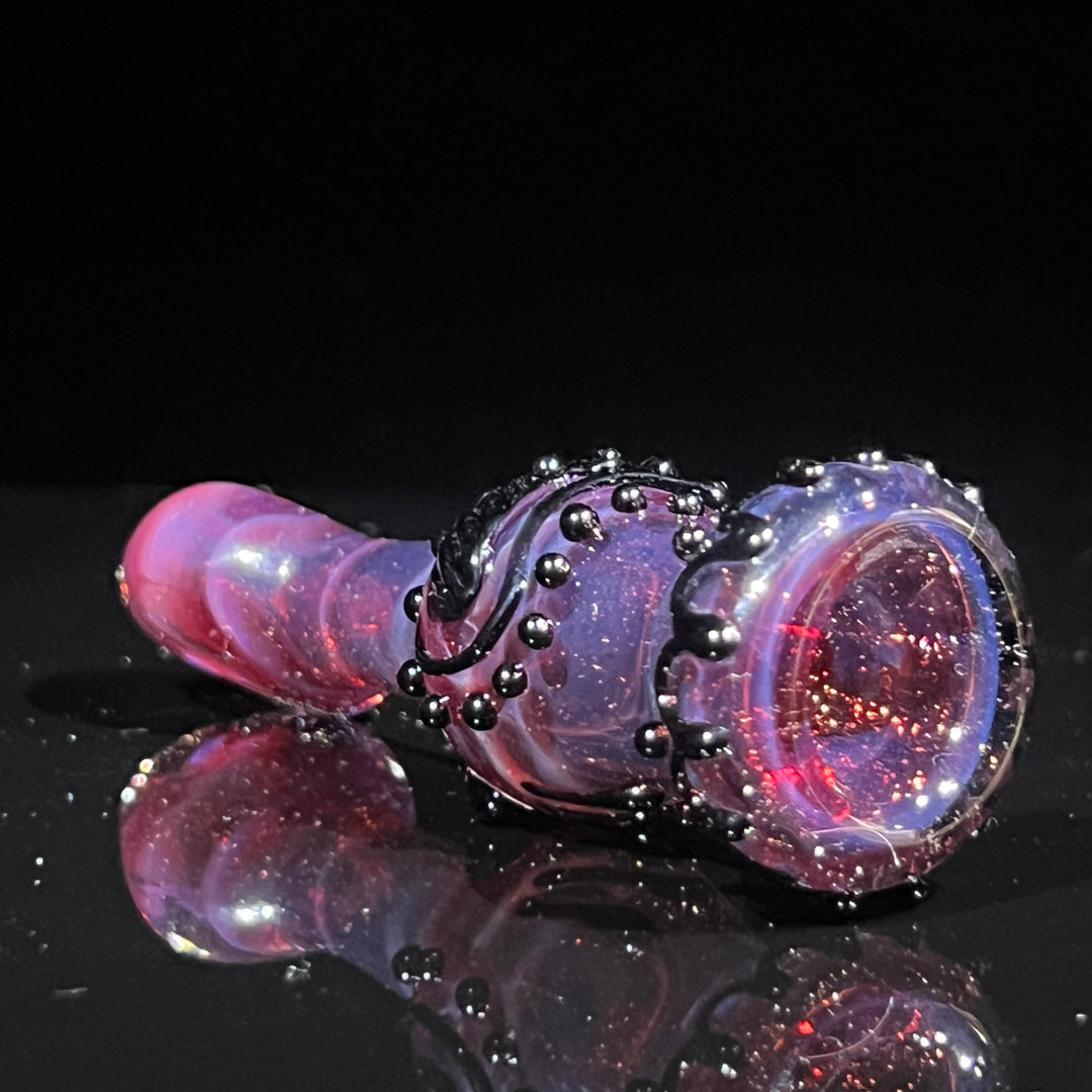 Purple Abstract Design Chillum Glass Pipe Beezy Glass