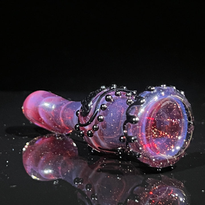 Purple Abstract Design Chillum Glass Pipe Beezy Glass