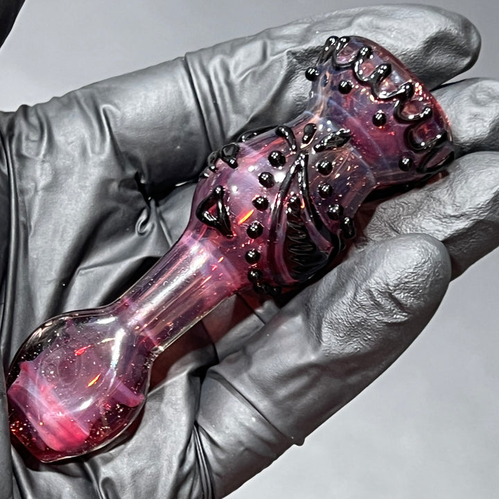 Purple Abstract Design Chillum Glass Pipe Beezy Glass