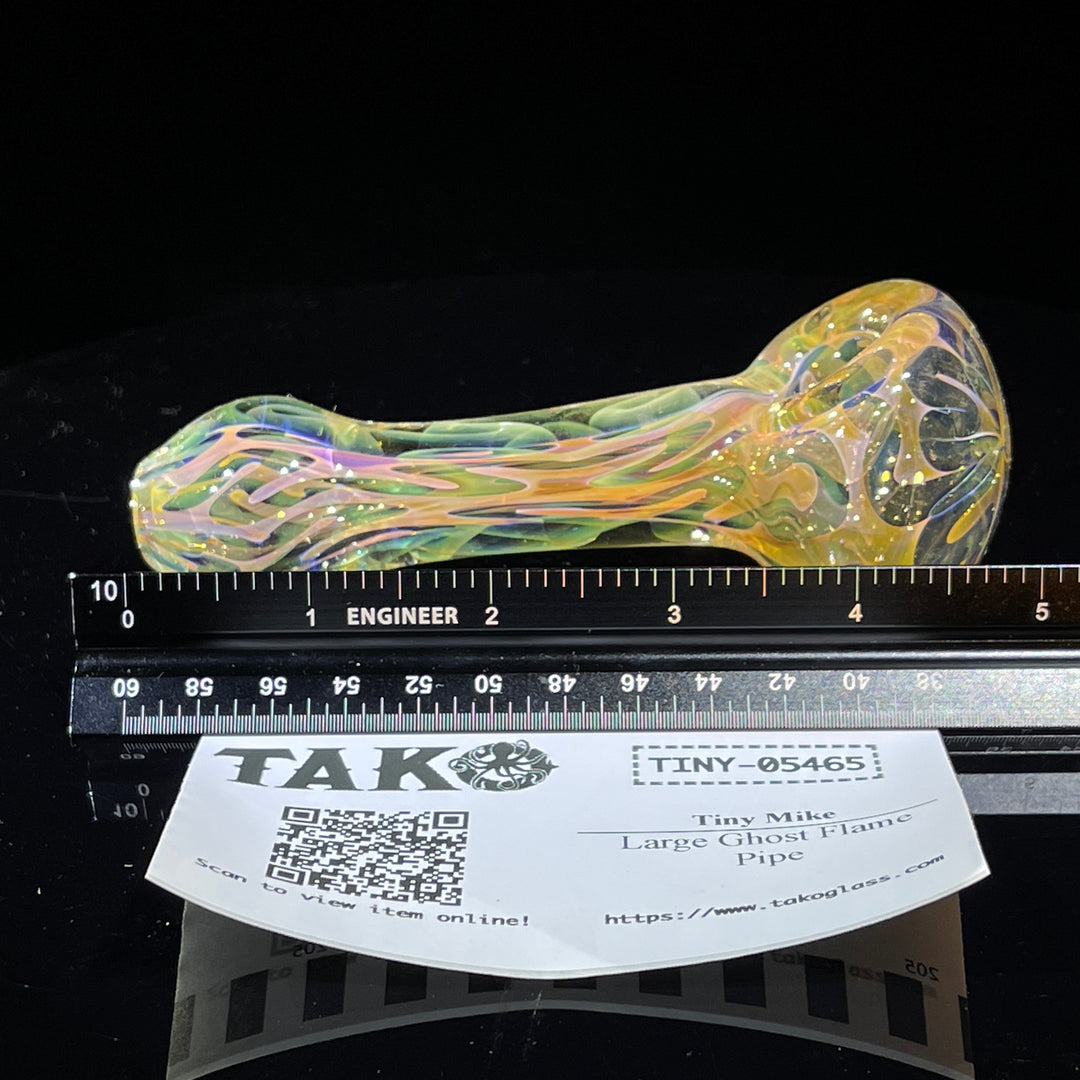 Large Ghost Flame Pipe Glass Pipe Tiny Mike   