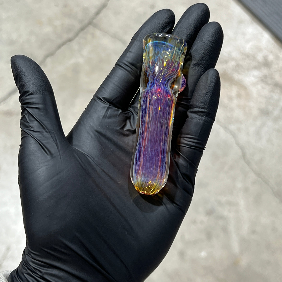 Thick Purple Chillum Glass Pipe Chuck Glass   