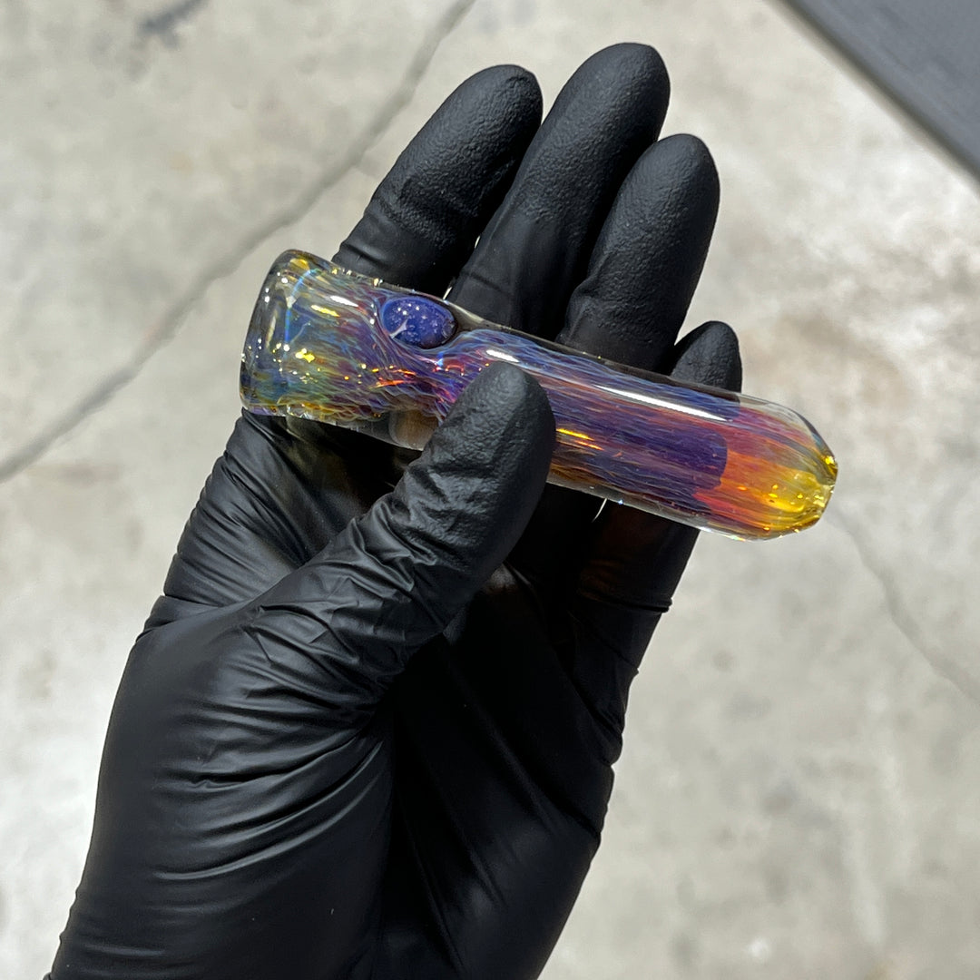 Thick Purple Chillum Glass Pipe Chuck Glass   