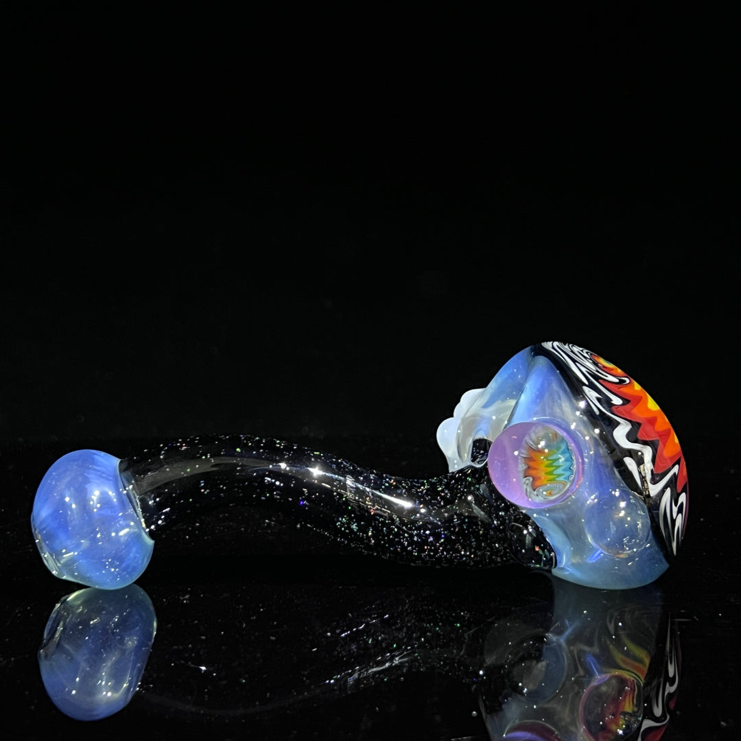 Fluffy Cloud Pipe Lg. Glass Pipe Cajun Glass   