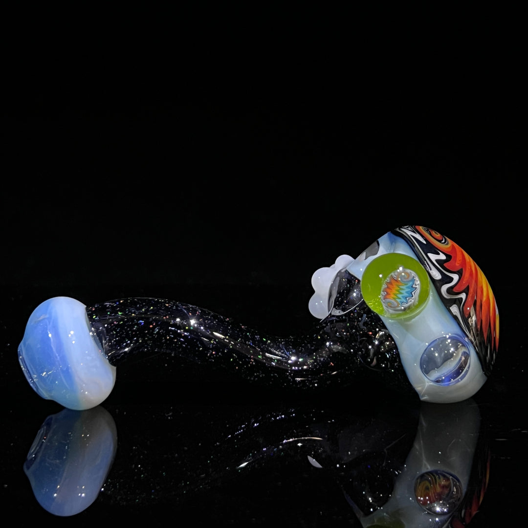 Fluffy Cloud Pipe Lg. Glass Pipe Cajun Glass   