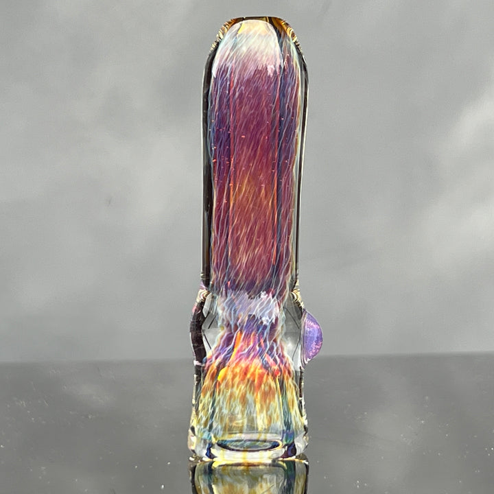 Thick Purple Chillum Glass Pipe Chuck Glass   