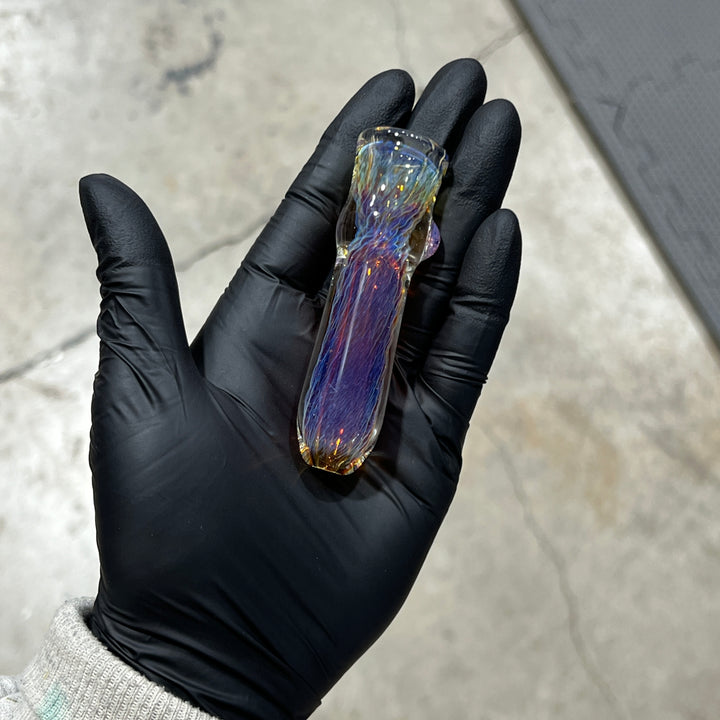 Thick Purple Chillum Glass Pipe Chuck Glass   