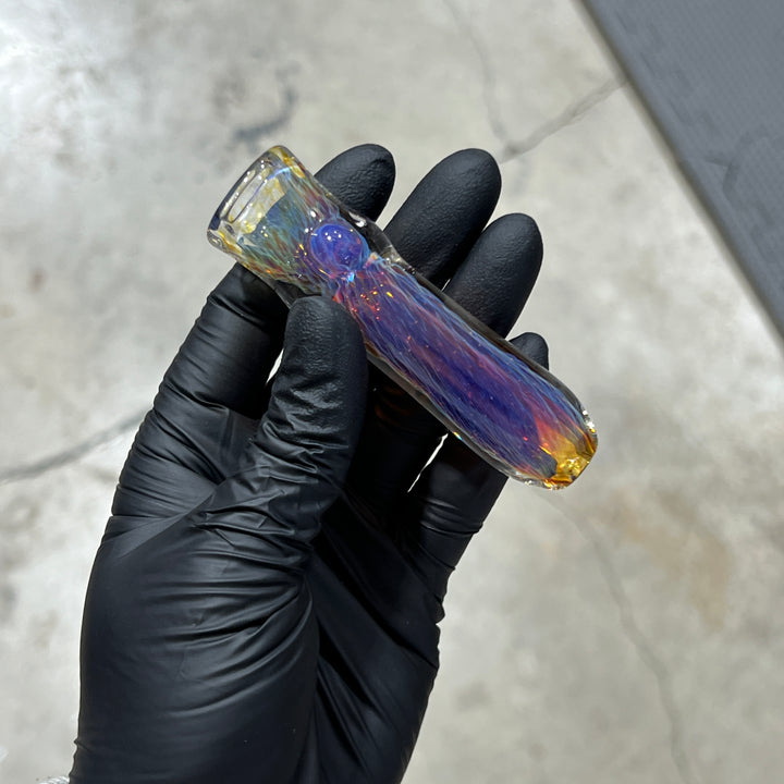 Thick Purple Chillum Glass Pipe Chuck Glass   