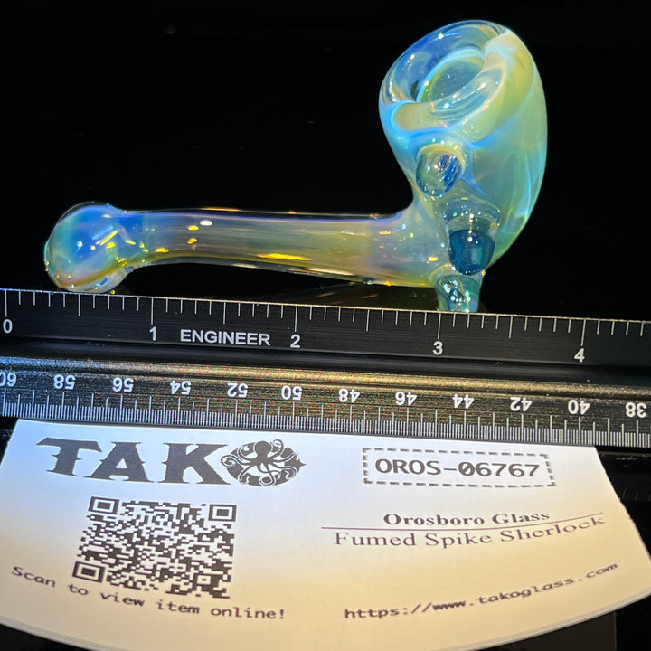 Fumed Spike Sherlock Glass Pipe Orosboro Glass   