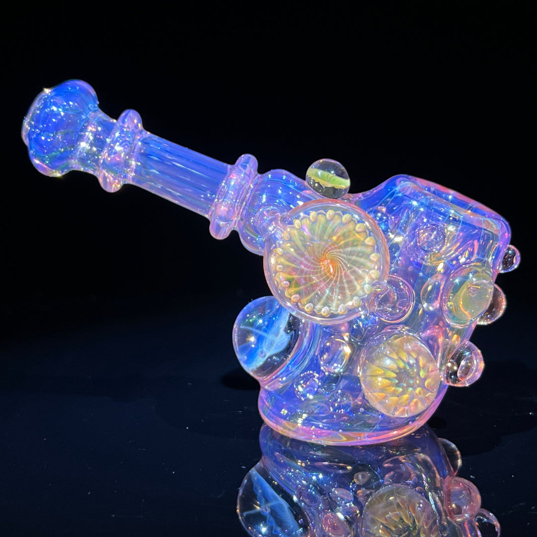 Gold Fumed Marbled Sherlock Pipe Glass Pipe Sugar Shack   