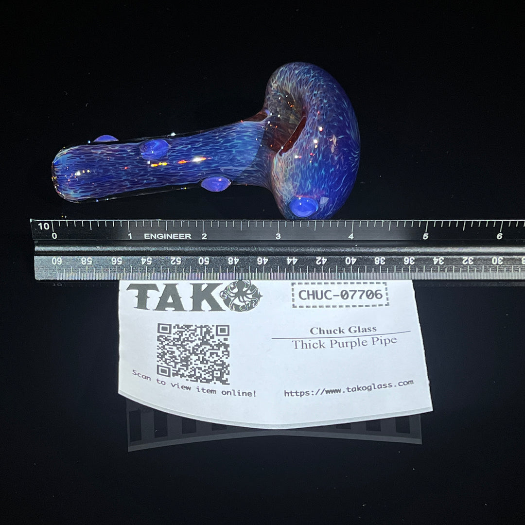 Thick Purple Pipe Glass Pipe Chuck Glass