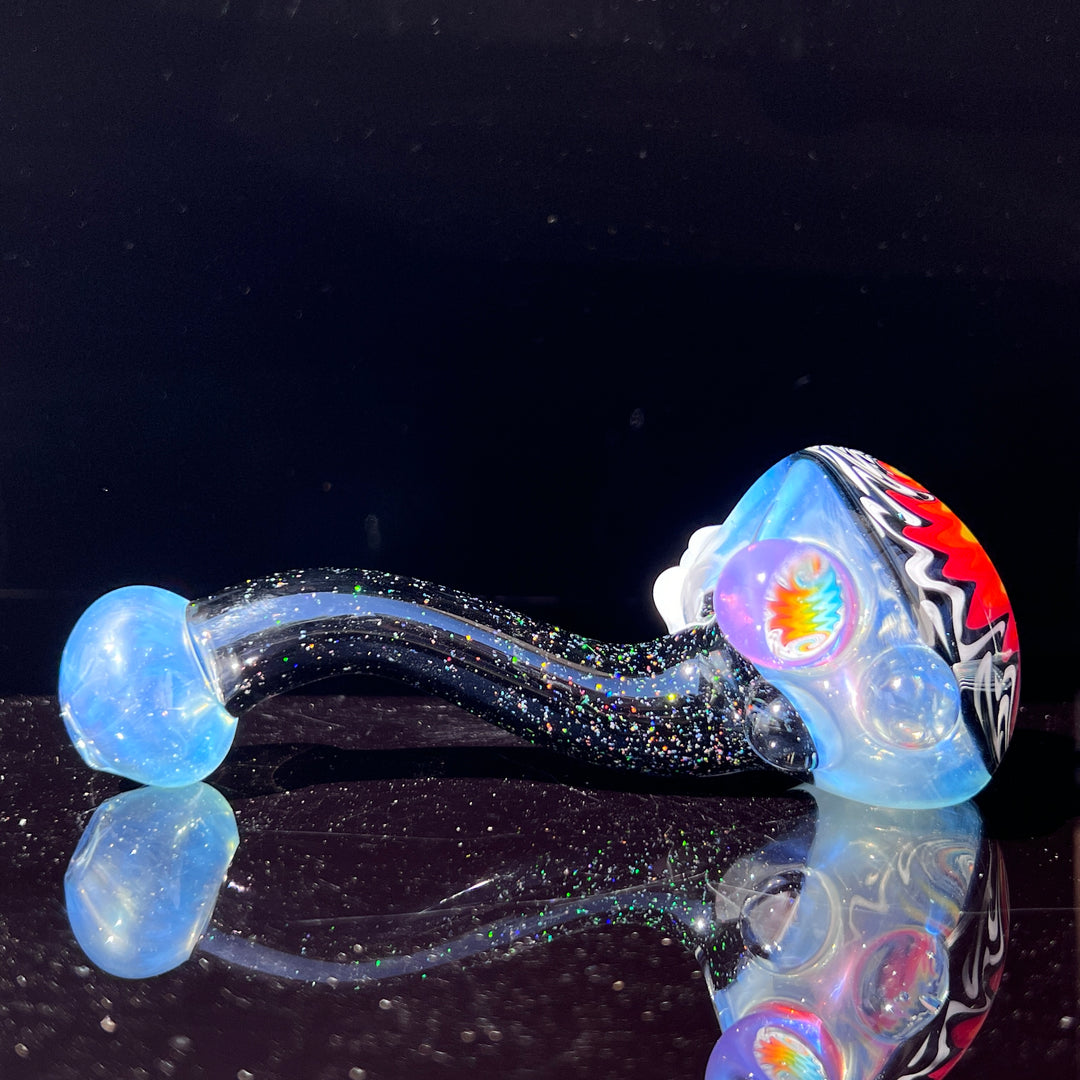 Fluffy Cloud Pipe Lg. Glass Pipe Cajun Glass   